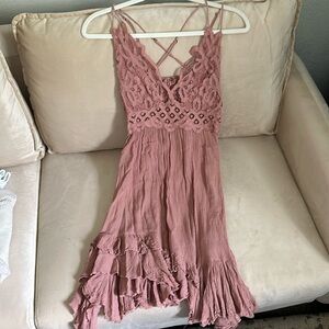 FP Adella Slip Dress in Rose Mauve